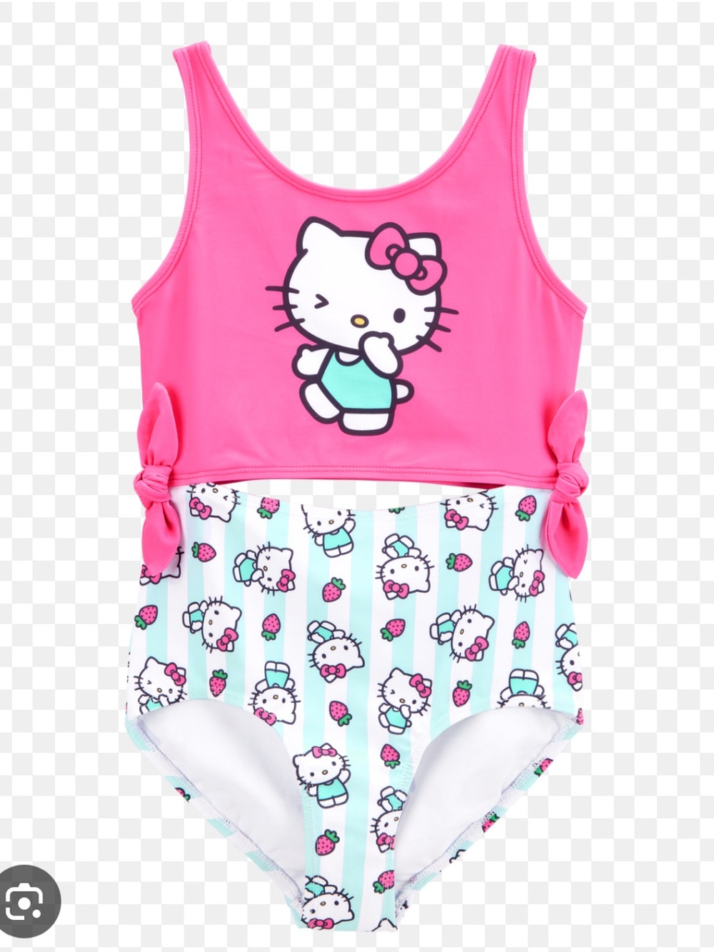 Carter's Girls Hello Kitty Pink and Aqua One-Piece Bathing Suit